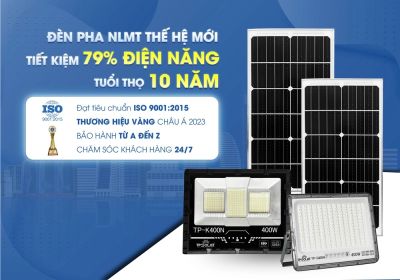 TP Solar ra mắt Đèn pha năng lượng mặt trời thế hệ mới: Tiết kiệm 79% điện năng, tuổi thọ 10 năm